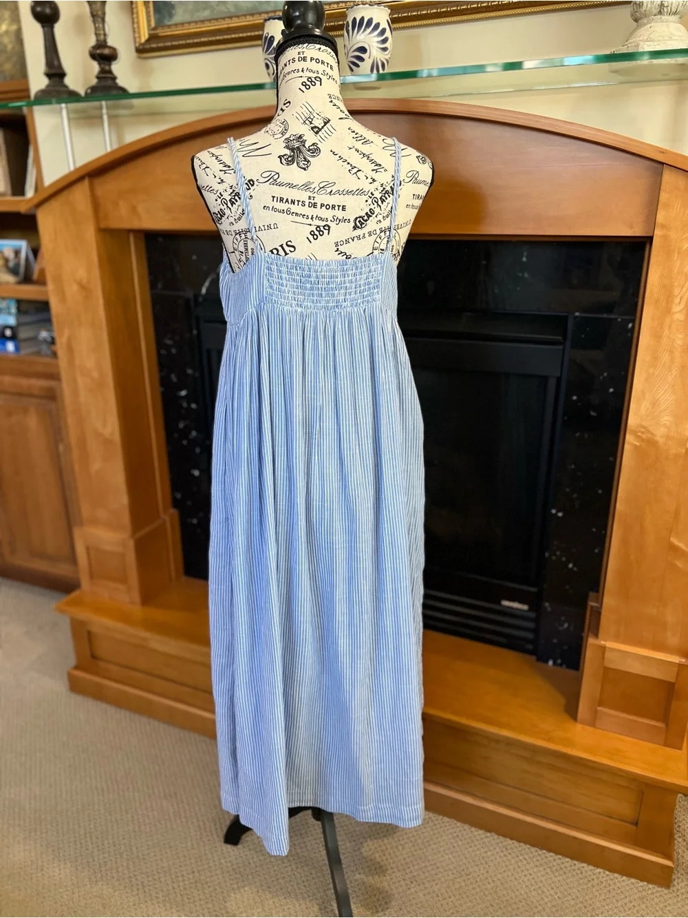 J. Crew Light Blue and White Striped Maxi Sundress - Picture 3 of 7